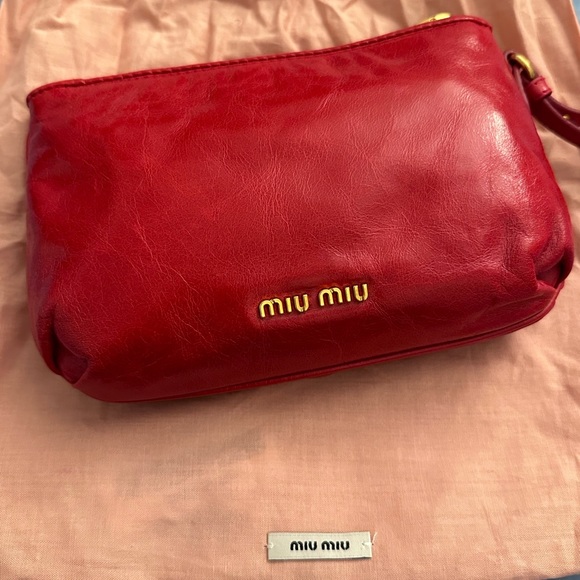 Miu Miu Red leather Clutch - Picture 1 of 3